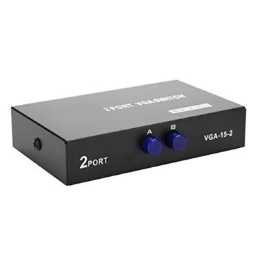 Imagem de Yunir 2 Em 1 Saída VGA Switcher Splitter, Conecte 2 Computadores a 1 Monitor, Sem Perda de Dados, Transmissão de Dados Rápida, Suporta VGA, XVGA, SVGA, UXGA e Multisync Display, para