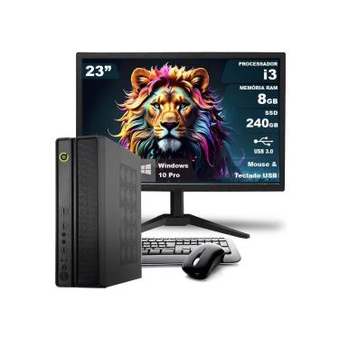 Imagem de Computador Completo On SLIM I3 8GB 240GB SSD Win10 Monitor 23