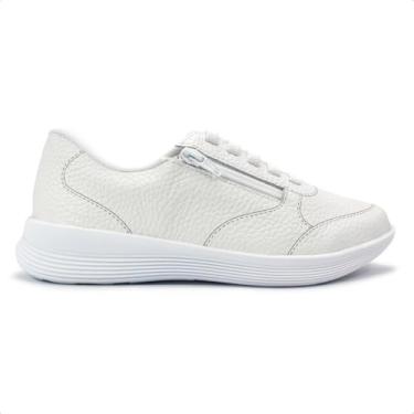 Imagem de Tênis Usaflex Feminino Zíper Lateral Casual Branco Uc06007002 34
