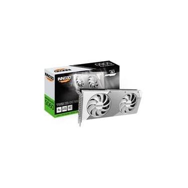 Imagem de Placa de Video Inno3D RTX 5060 Twin X2 OC White NVIDIA Geforce, 8GB GDDR7, 2527MHz, 128bits, DLSS 4, Ray Tracing - N50602-08D7X-195070W