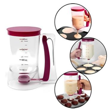 Imagem de Jarra Dispenser Medidor 900ml De Massas Panquecas Donuts Cupcakes - ZE