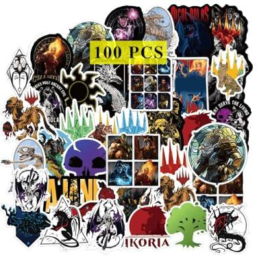 Imagem de Babymiu Adesivos Magic MTG (100 peças) Decalques de vinil para videogame para jogos, presentes, artigos de festa, acessórios para garrafas de água, skate, bagagem, scrapbook, crianças, adolescentes