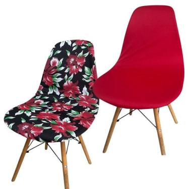Imagem de Kit 2 Capa de Cadeira Charles Eames Eiffel Pé Palito Malha Mista - Ame