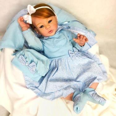 Imagem de Bebê Reborn Menina Ruiva Silicone Toma Banho Real - Ana dolls
