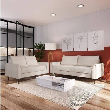 Imagem de Conjunto Sofá 2 e 3 Lugares Bipartido Bienna Off White