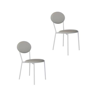 Imagem de Cadeira Vintage Elipse Fixa C-4 Pes 430 X 535 X 860 Mm C-2 Un. Pés Brancos. Cn.saturno Off White Cn.saturno Off White