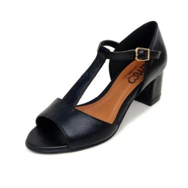 Imagem de Sandália de Salto em Couro Julia Preta - Amo Calçados, 41