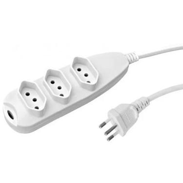 Imagem de Extensão elétrica bivolt 3 tomadas 10A 3 metros - YINS BRASIL
