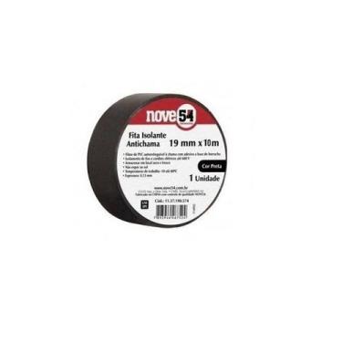 Imagem de Fita Isolante Antichama 19MM X 5M Preta - Nove54 - Vonder