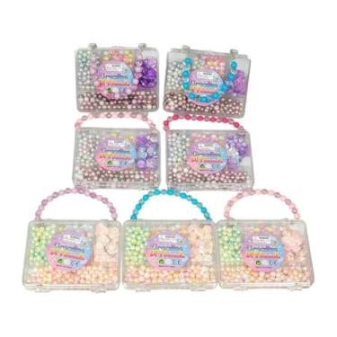 Imagem de Kit de Miçangas DIY Infantil, 12 Peças, Maletas com Pérolas e Contas Coloridas para Fazer Colares e Pulseiras, 6+ Anos