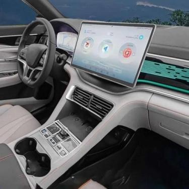 Imagem de LAVIYE Painel de engrenagens de carro tela de navegação GPS TPU película protetora película anti-arranhões, para BYD SONG Plus Champion versão 2024