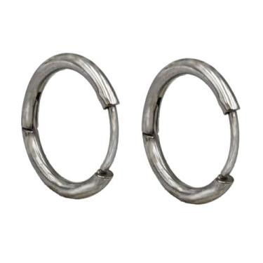 Imagem de Brincos Argola Fina 10mm Masculino Feminino Articulada  Pequeno 1 par 