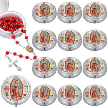 Imagem de Tondiamo Rosário Vermelho Perfumado Virgen De Guadalupe Rosário Vermelho Cidade Católica Nossa Senhora de Guadalupe Rosário com Caixa Metálica Nuestra Señora Recuerdos De Bautizo Primera Comunion