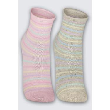 Imagem de Kit 2 Pares Meia Lupo Cano Médio Sem Punho 34/39, Sortido, 1293, 34-39