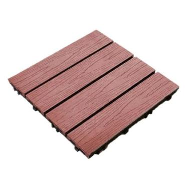Imagem de Deck Modular WPC EspaçoFloor Madeira Plástica Carvalho Red Brown 30x30