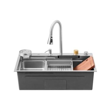 Imagem de Cuba Gourmet para Cozinha com Acessórios Workstation e Torneira Maranguá pingoo.casa - Prata