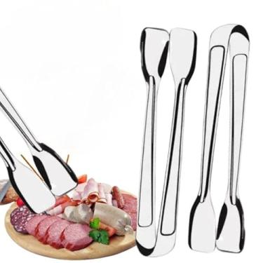 Imagem de Pegador Multiuso para Salada, Pães, Macarrão e Churrasco, Pinça Cozinha e Culinária, Inox Profissional Longo(KIT 2)