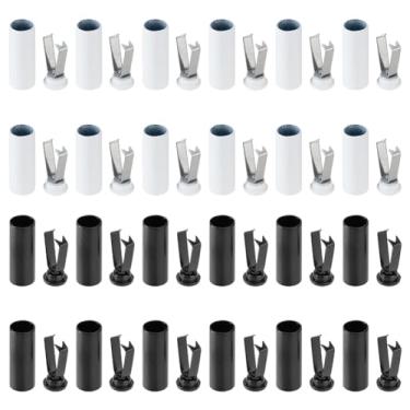 Imagem de DICOSMETIC 40 peças de cadarços pontas de 2 cores capuz cordão bonés pontas de cadarço cabeça renda ponta coluna ponta cilíndrica substituição para tênis de calçado, diâmetro interno: 6 mm