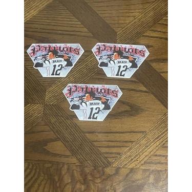 Imagem de Brady Football Logo Patch Patriot Iron-On brasão para homens adultos camisetas camisetas mochilas conjunto de 3