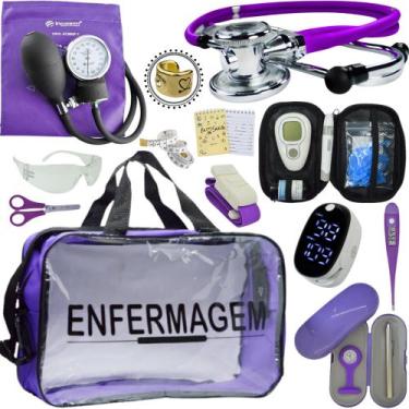 Imagem de Kit Enfermagem Premium Basico - Love Saude, ROXO TRANSPARENTE INCOTERM