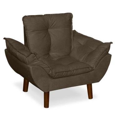 Imagem de Mini Poltrona Decorativa Infantil Suede Marrom LM Decor - Sonho das Po