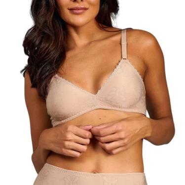 Imagem de Sutiã Triangulo Borboletas Sem Bojo e Aro Duloren 121547, EG, Bege