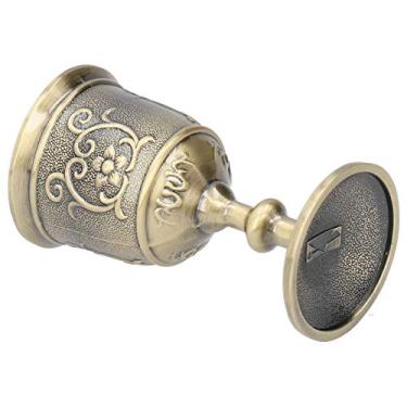 Imagem de TOPINCN Bronze Wine Cup Goblet Vintage Royal Chalice Whisky Drinkwares Estilo Europeu Com Temperatura Ideal para Decoração de Festa de (Pequeno)
