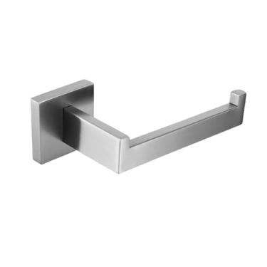 Imagem de Kit de acessórios para banheiro de aço inoxidável, gancho para roupas, suporte para papel, toalheiro, porta-escova de vaso sanitário, saboneteira, suporte para papel, A