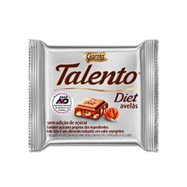 Imagem de Chocolate Mini Talento Diet Leite e Avelã 25g - Garoto 15 Unidades