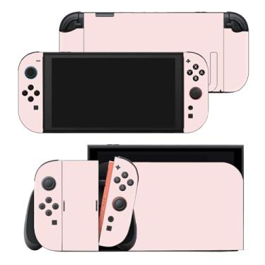 Imagem de Skin Sticker compatível com Switch 2, capa protetora de vinil para console, joy-cons, dock e carregador (rosa)