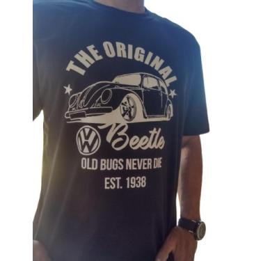 Imagem de Camiseta Carros Clássicos The Original Beetle - lgamn, Preto, GG