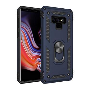 Imagem de SORAKA Capa para Samsung Galaxy Note9 com suporte de anel capa protetora para Samsung Galaxy Note9 capa traseira de policarbonato rígido com placa de metal para telefone magnético suporte de carro