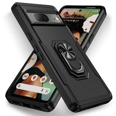 Imagem de SORAKA Capa para Google Pixel 7 com anel de apoio para os pés Capa rígida de PC Capa de TPU macio para amortecedores Capa Google Pixel 7 Capa robusta