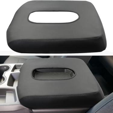 Imagem de ZOXOQ Capa de apoio de braço do console central para Chevy Silverado/GMC Sierra Accessories 2019-2024 2025 caixa de descanso de braço almofada do meio da tampa do console capa protetora de couro