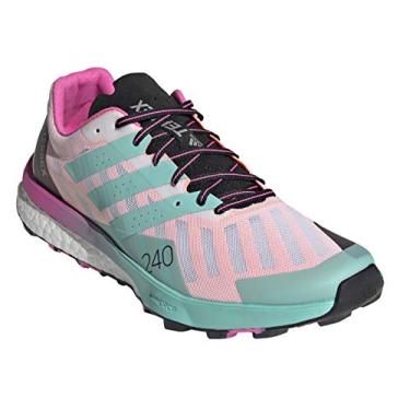 Imagem de adidas Women's Terrex Speed Ultra Trail Running Shoe, Cloud White/Acid Mint/Screaming Pink - 7