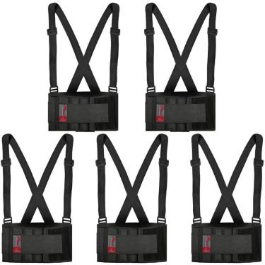Imagem de Kit 5 Cinta Ergonômica Lombar Para Proteção da Coluna Postural EPI Segurança Steelflex