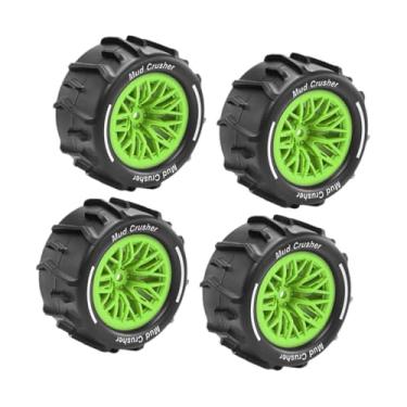 Imagem de simhoa 4x 1/18 Escala RC Pneus Componentes Peças de Reposição Profissional para Granito, Verde