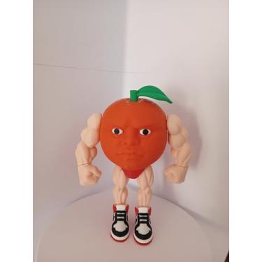 Imagem de Personagem 3D Articulado, Laranja Bombada, Brinquedo Decorativo, Figura Colecionável Meme Brainrot