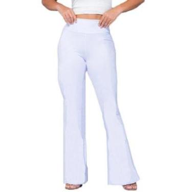 Imagem de Calça Flare Bailarina Enfermeira Técido Ultra Grosso Power Suplex Poliéster WOLFOX-Feminino