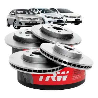 Imagem de Kit 4 Discos de Freio Originais Dianteiro e Traseiro Compatível com Corolla 2009 a 2019 - RCDI07910 RPDI04220