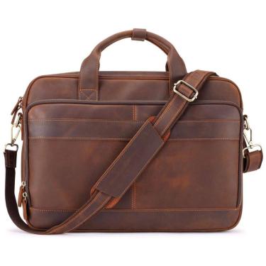 Imagem de Bolsa, Maleta de Couro para Laptop MB005 9L, JACKCHRIS, Marrom