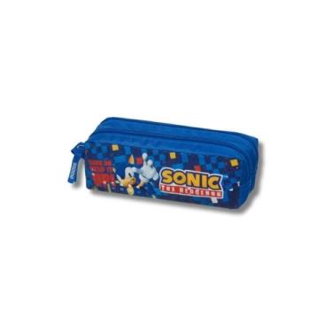 Imagem de Estojo Duplo Sonic Escolar Necessaire Infantil Meninos ul - Pacific