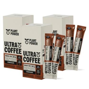 Imagem de 3x Ultra Coffee Stick Plant Power Chocolate 14 Unidades 10g, Chocolate