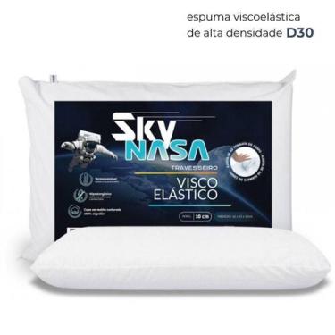 Imagem de Travesseiro Viscoelástico Anatômico Ortopédico Basic Sky D30 Antiácaro