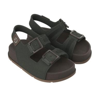 Imagem de Sandalia Papete Infantil Baby Cartago Milao Ajuste Facil Auto Colante,