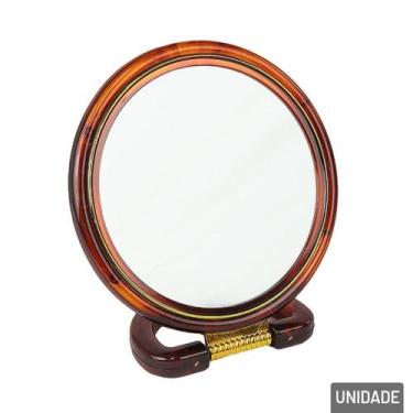 Imagem de Espelho de Mesa Dupla Face 26,5x18cm Redondo - Tudo em Caixa - Genéric