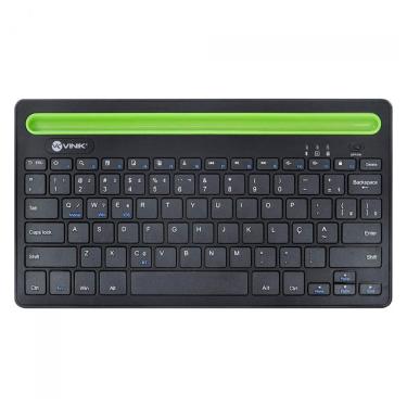 Imagem de Teclado sem Fio Vinik DT200 - Padrão ABNT2 - Bluetooth - Suporte para Tablet - Preto - DT200