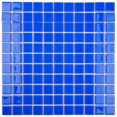 Imagem de Pastilha de Vidro K2504 - CRISTAL LISA AZUL 30x30cm - Glass Mosaic