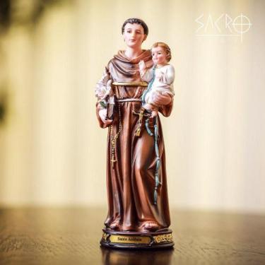 Imagem de Imagem Santo Antônio Resina 20cm Importada - Sacro