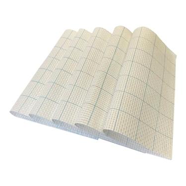 Imagem de SEWCRANE 6 unidades de pano Aida ponto cruz com grade lavável, algodão branco, quadrados de 29 x 29 cm, pacote com 5